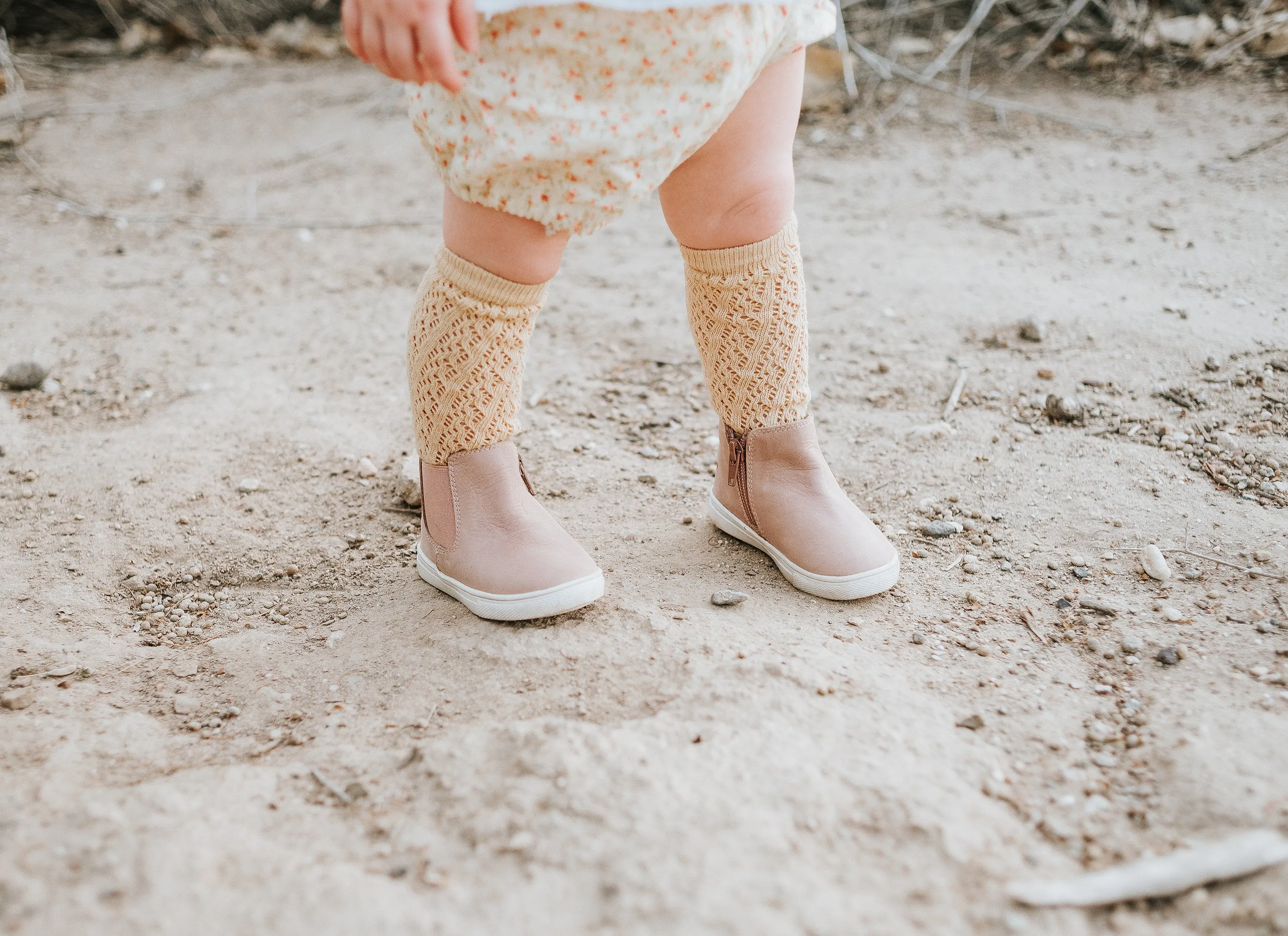 Consciously Baby Waxed Leather Chelsea Boot | Color 'Antelope Pink'