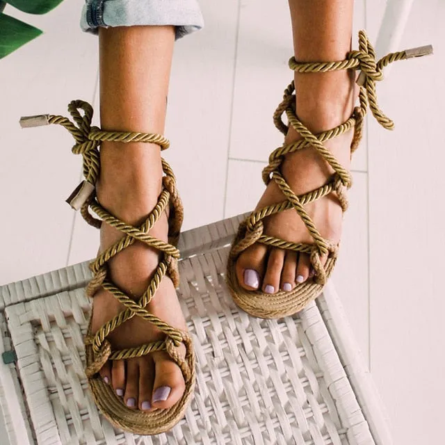 Fashion Summer Shoes Woman Flat Sandals