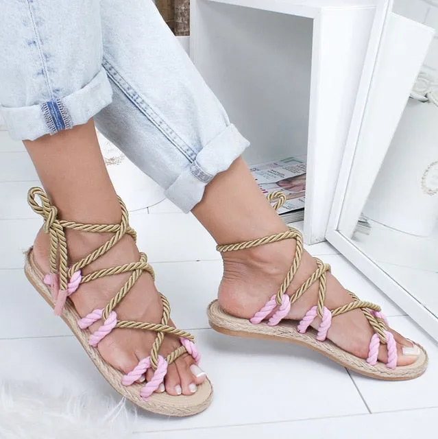 Fashion Summer Shoes Woman Flat Sandals