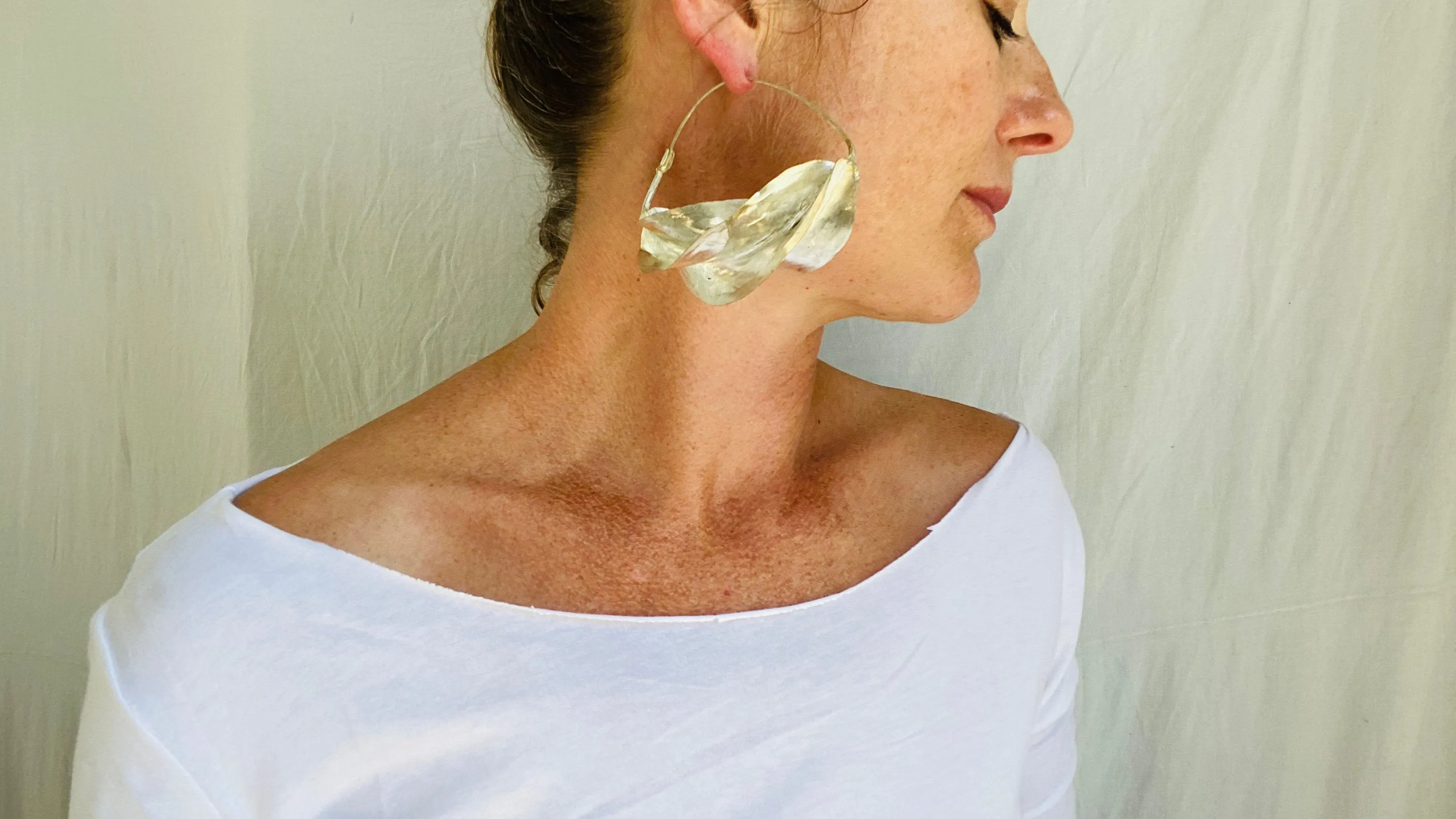 Fulani Silver Earrings. African. Huge Hoops