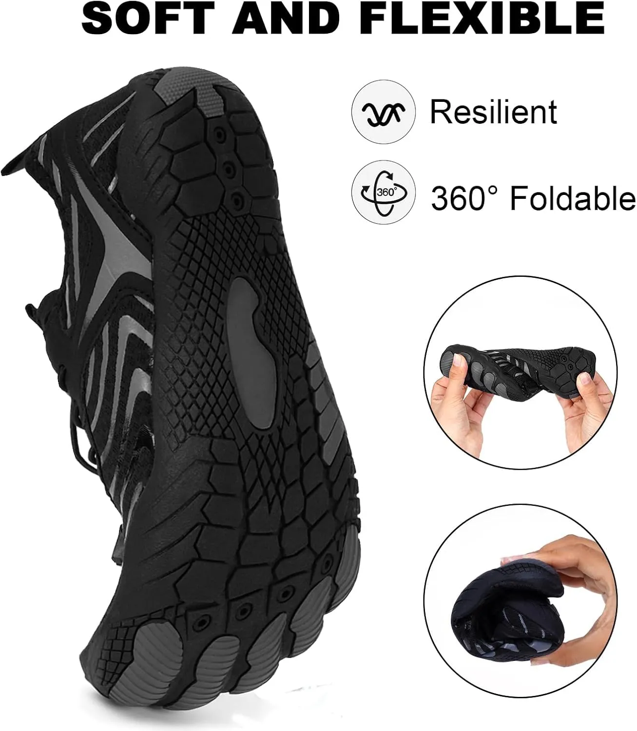 Hike Barefoot Shoes for Women Men Wide Toe Box Athletic Waterproof Trail Running & Non-Slip Barefoot Footwear