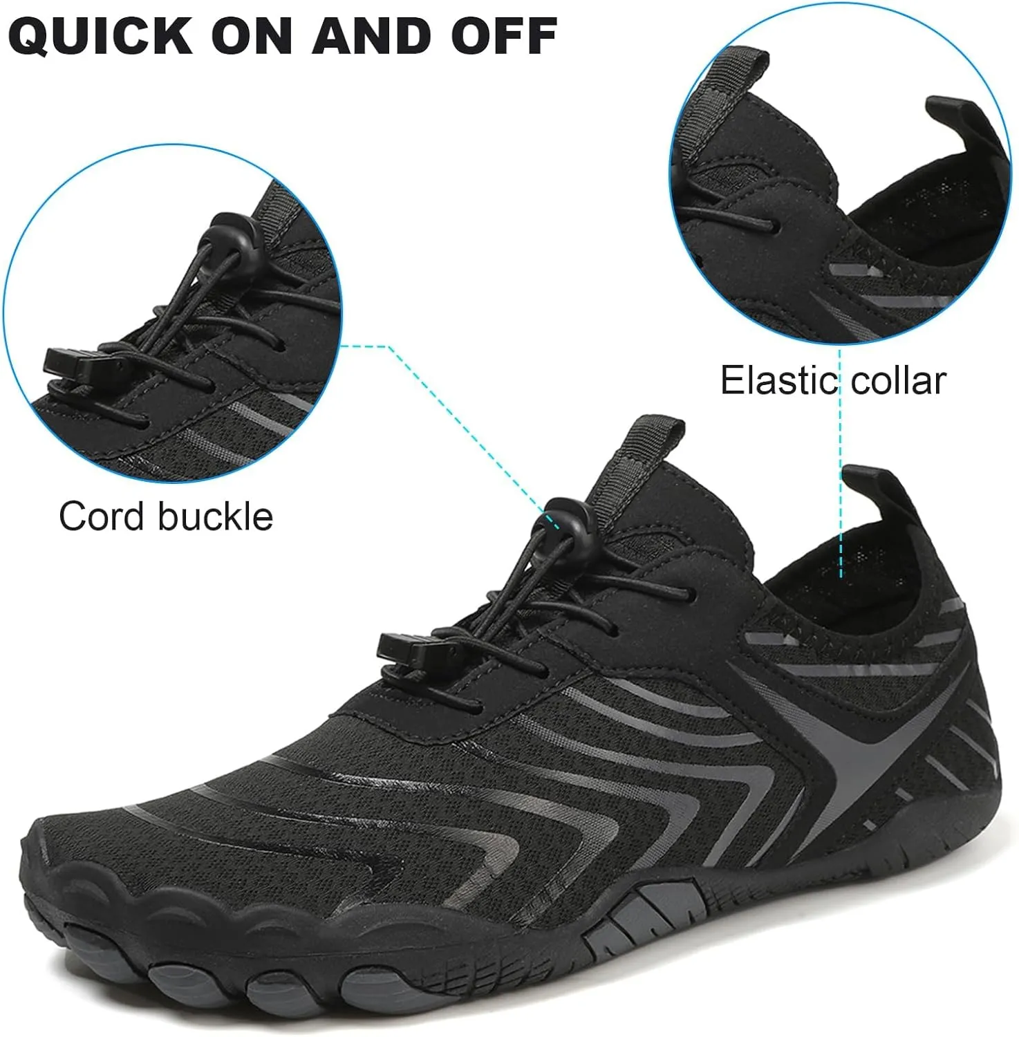 Hike Barefoot Shoes for Women Men Wide Toe Box Athletic Waterproof Trail Running & Non-Slip Barefoot Footwear
