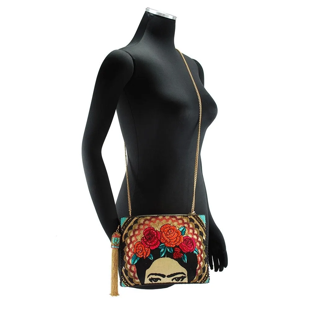 Mary Frances Frida Beaded Embroidered Crossbody Clutch Handbag