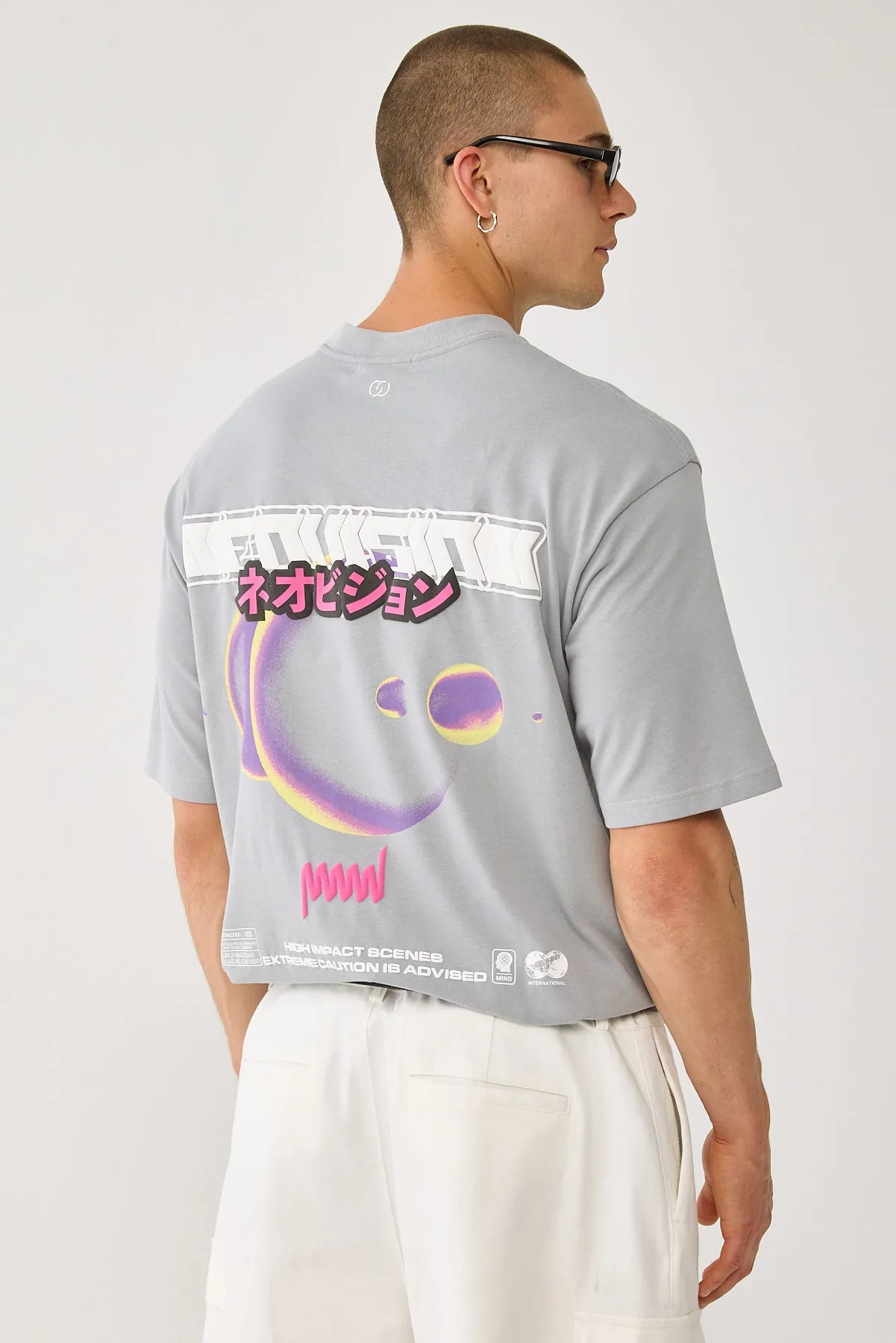 Neovision High Impact Oversize Super Heavy Tee Ice Grey