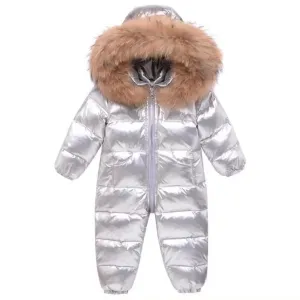 Riley Shiny Winter Romper Down Coat