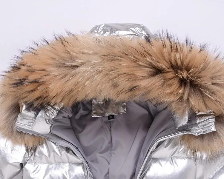 Riley Shiny Winter Romper Down Coat