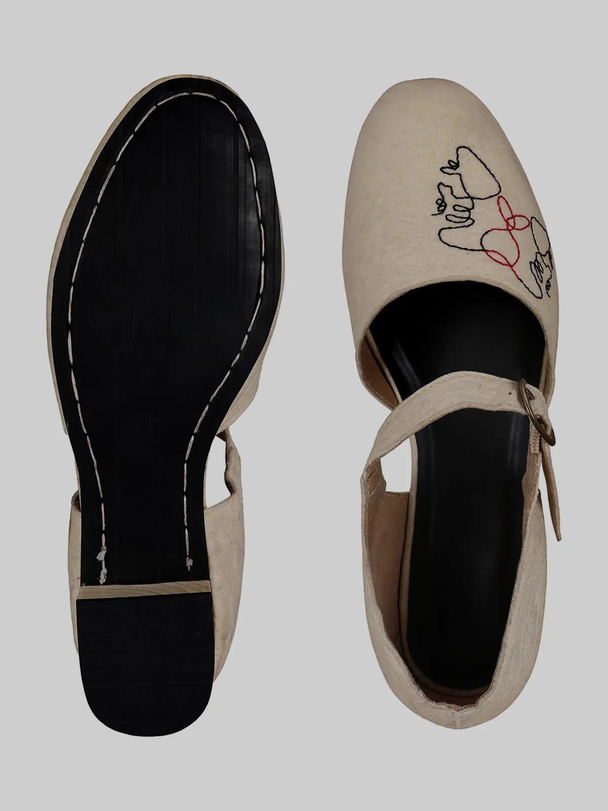 SLOW Mary Janes Natural White
