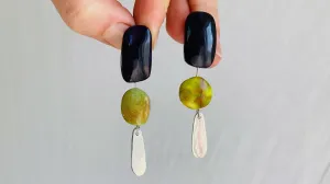 Sugilite & Gaspeite Earrings. Sterling Silver